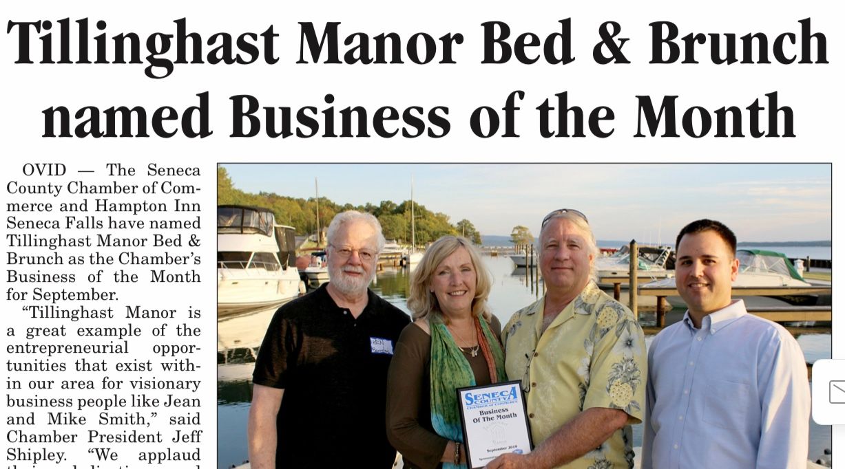 Tillinghast Manor Seneca County Business Award