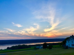 Finger Lakes photo with sunset