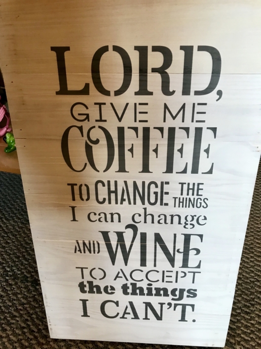 Lord give me coffee sign